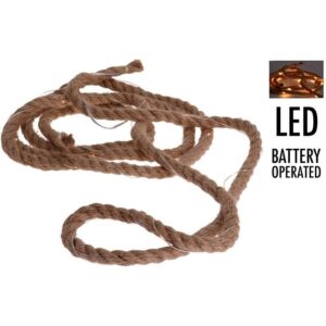 4 stuks Jute touw met ledverlichting - 3 meter