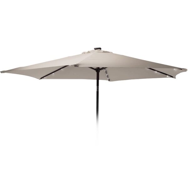 Parasol met verlichting - 270cm - taupe