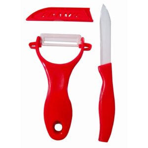 Excellent Houseware Keramische schilmessen (rood)