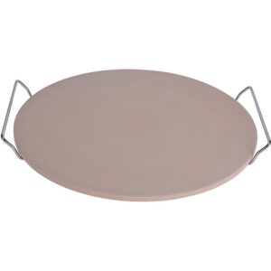 Pizza-baksteen 33cm met metalen houder