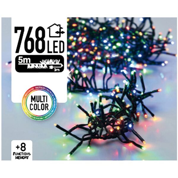 Clusterverlichting 768 LED 5.5m multicolor